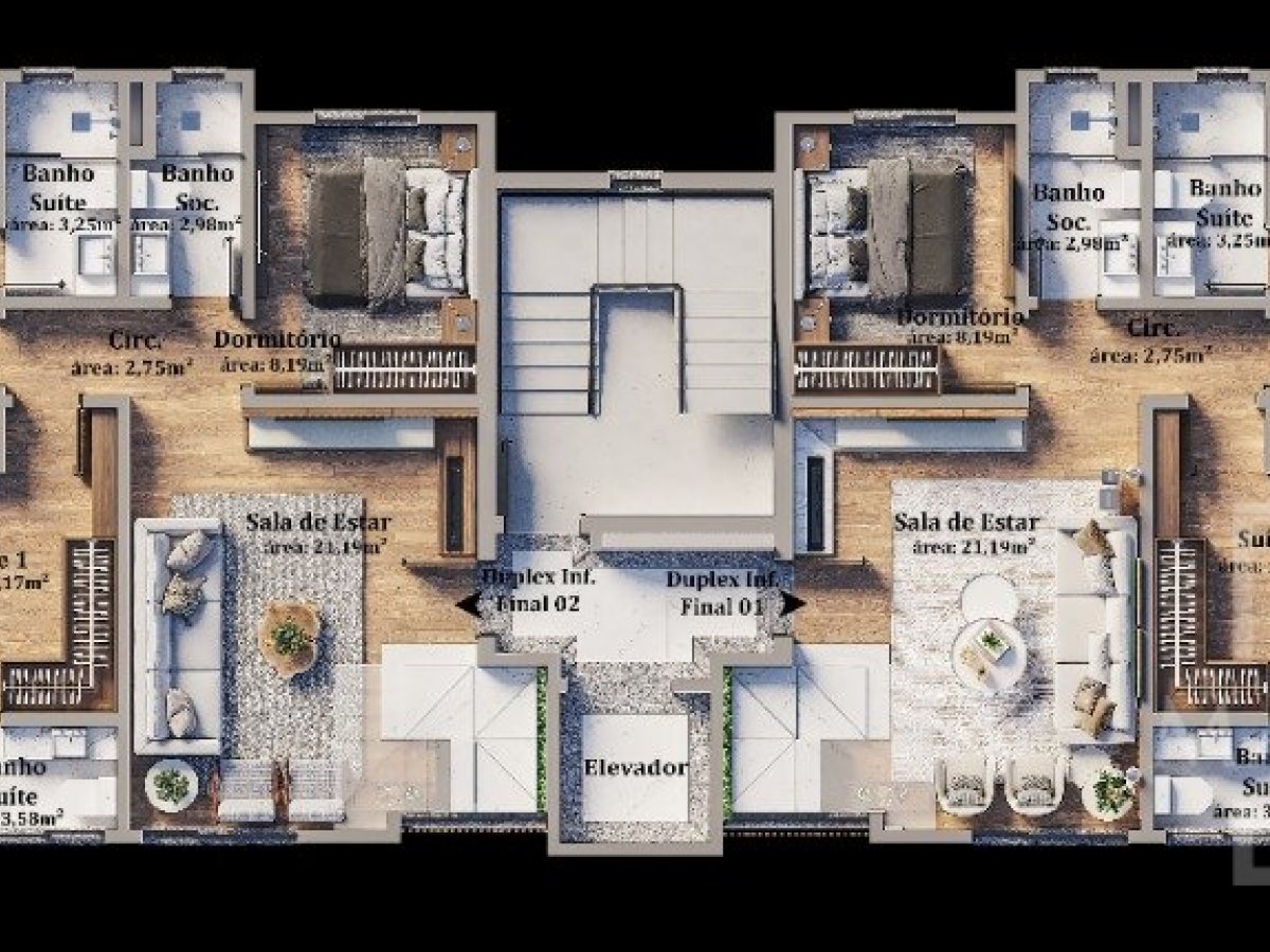 Cobertura com 167m², 3 dormitórios, Sim suíte, 2 vagas, no bairro Centro em Marau