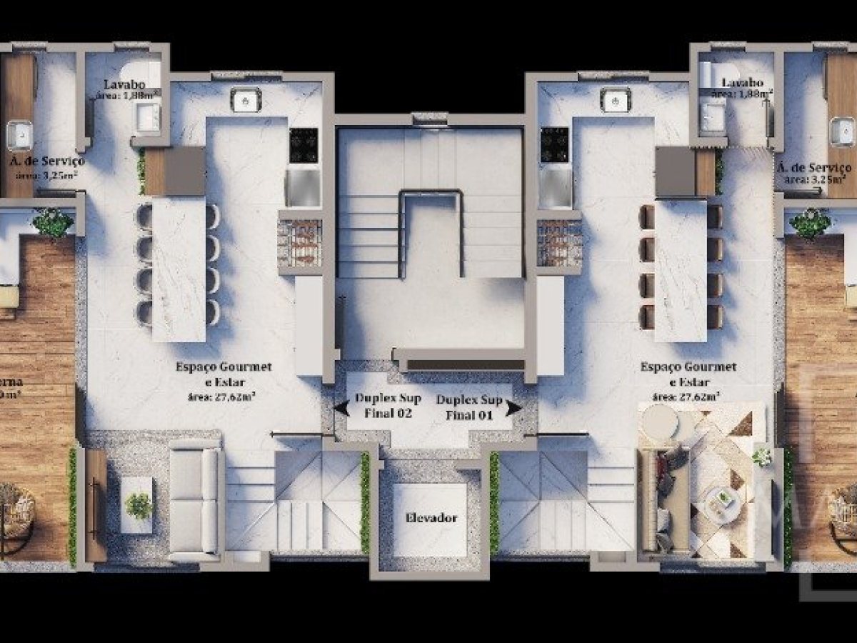 Cobertura com 167m², 3 dormitórios, Sim suíte, 2 vagas, no bairro Centro em Marau
