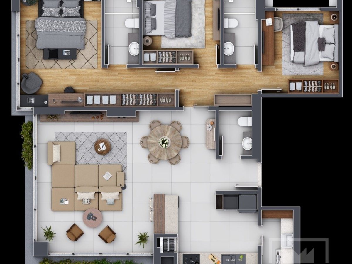 Apartamento com 126m², 3 dormitórios, Nao suíte, 1 vaga, no bairro Centro em Marau