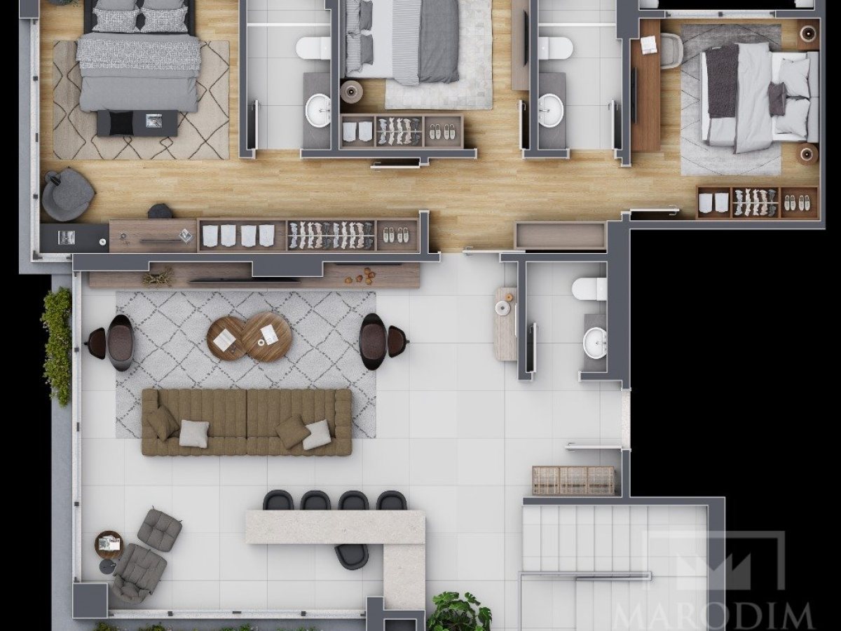 Cobertura com 259m², 3 dormitórios, Nao suíte, 2 vagas, no bairro Centro em Marau