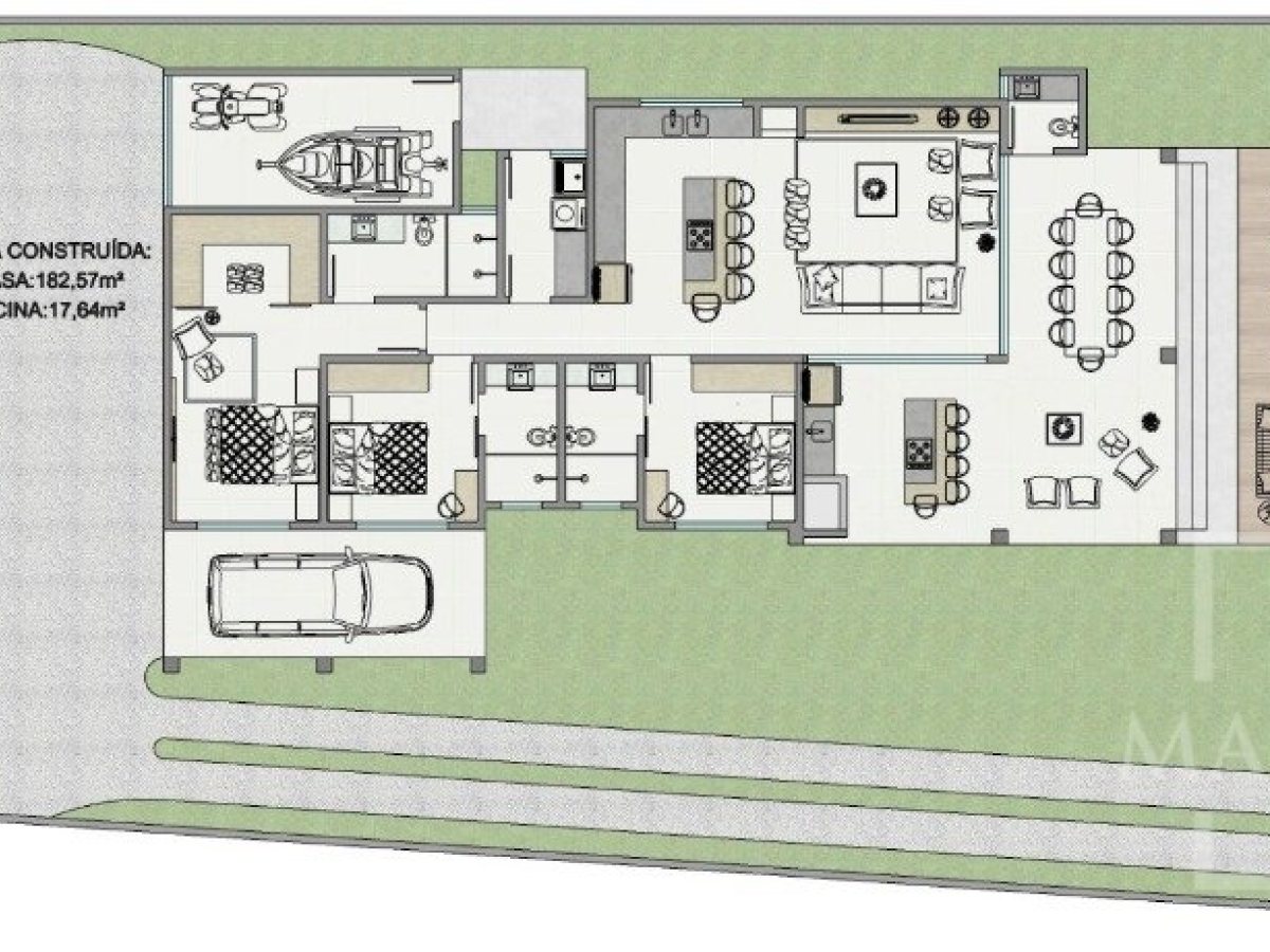 Casa com 182m², 3 dormitórios, Nao suíte, 3 vagas, no bairro Barragem Capingui em Marau