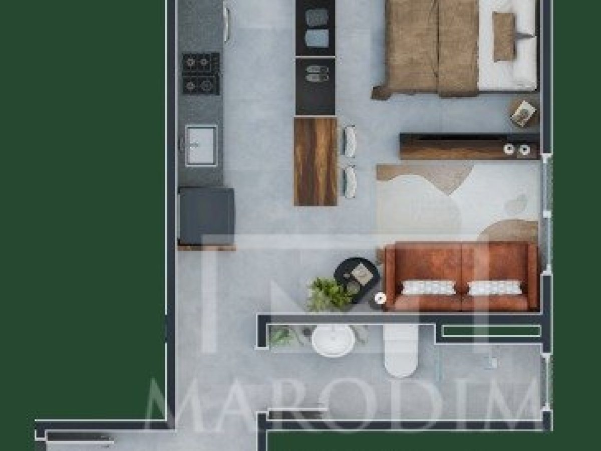 Apartamento com 34m², 1 dormitório, Nao suíte, no bairro Centro em Marau