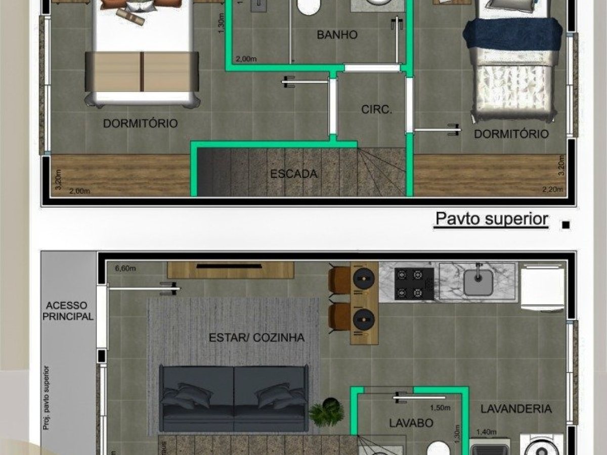 Sobrado com 49m², 2 dormitórios, Nao suíte, 1 vaga, no bairro Nova Alternativa em Marau