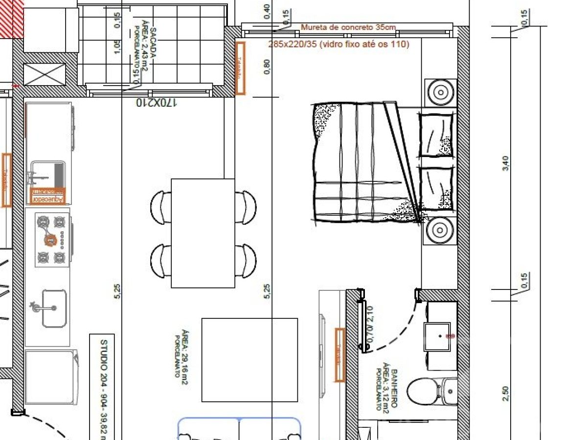 Apartamento com 39m², 1 dormitório, Nao suíte, 1 vaga, no bairro Centro em Marau