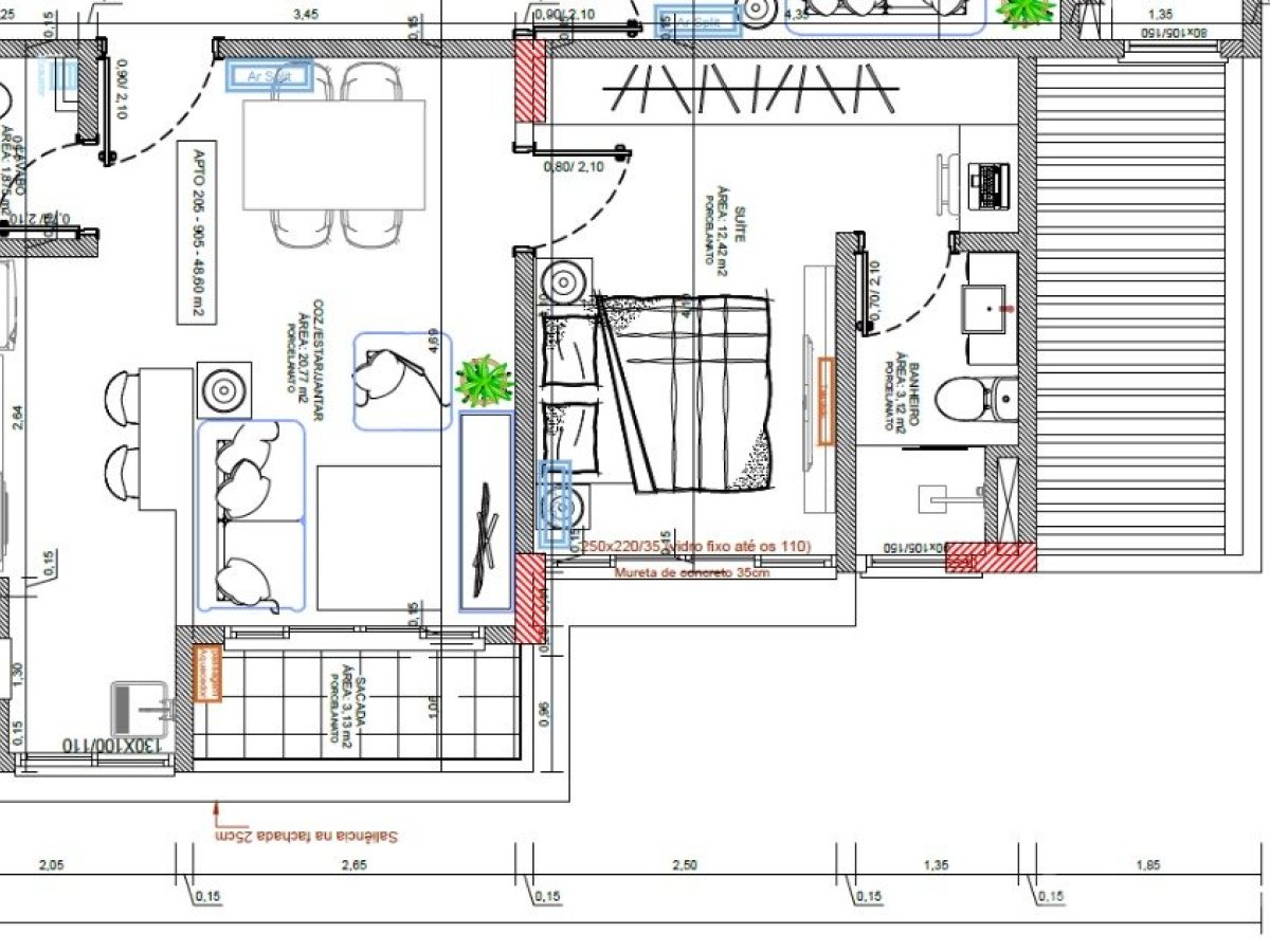 Apartamento com 48m², 1 dormitório, Sim suíte, 1 vaga, no bairro Centro em Marau