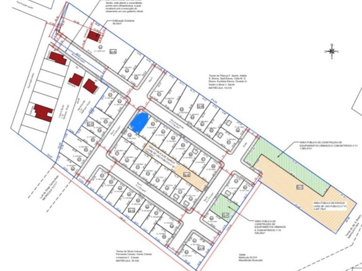 Terreno com 322m², Nao suíte, no bairro Loteamento Angelin em Marau