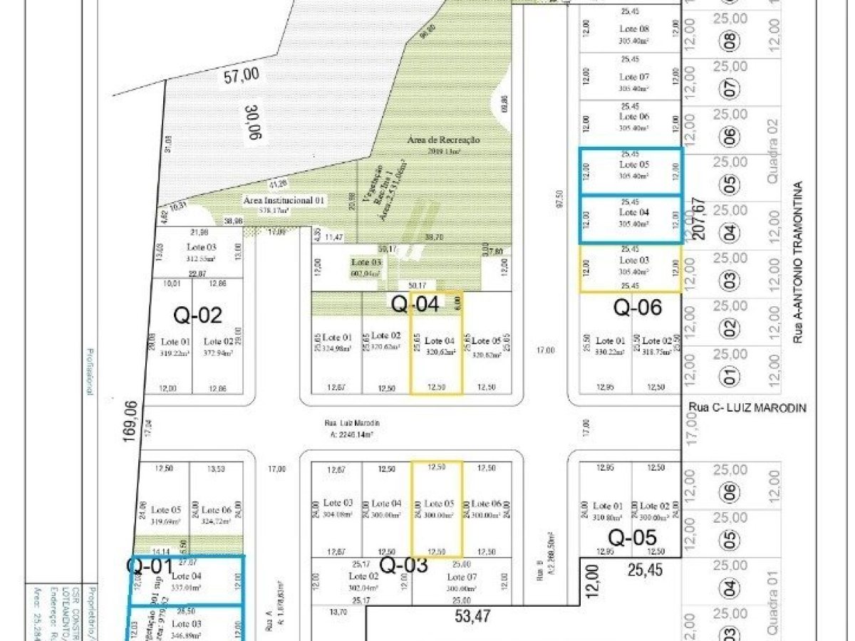 Terreno com 346m², Nao suíte, no bairro Borges de Medeiros em Marau
