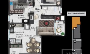 Apartamento com 67m², 2 dormitórios, Sim suíte, 1 vaga, no bairro Centro em Marau