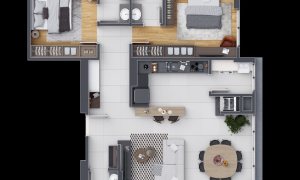 Apartamento com 93m², 2 dormitórios, Nao suíte, 1 vaga, no bairro Centro em Marau