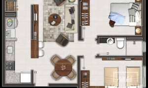 Apartamento com 66m², 2 dormitórios, Nao suíte, 1 vaga, no bairro Centro em Marau