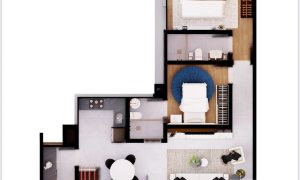 Apartamento com 86m², 2 dormitórios, Sim suíte, 1 vaga, no bairro Centro em Marau