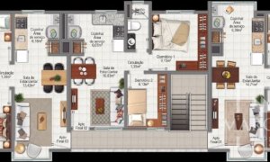 Apartamento com 42m², 2 dormitórios, Nao suíte, 1 vaga, no bairro Colinas Nova Marau em Marau