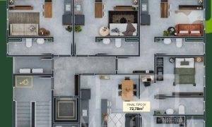 Apartamento com 34m², 1 dormitório, Nao suíte, no bairro Centro em Marau