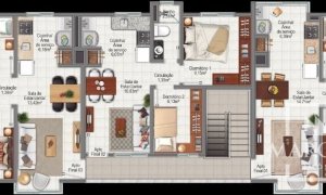 Apartamento com 42m², 2 dormitórios, Nao suíte, 1 vaga, no bairro Colinas Nova Marau em Marau